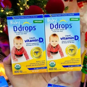 Baby Ddrops Vitamin D3 cho trẻ sơ sinh 90 giọt của Mỹ