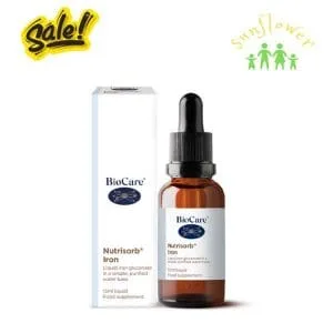 Sắt dạng giọt BioCare Nutrisorb Iron 15ml của Anh quốc