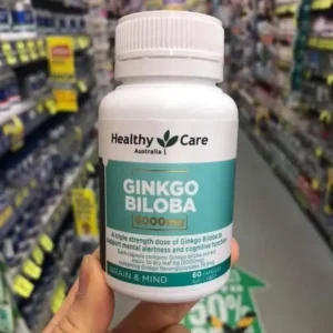 Bổ não Healthy Care Ginkgo Biloba 6000mg 60 viên tăng cường trí nhớ của Úc