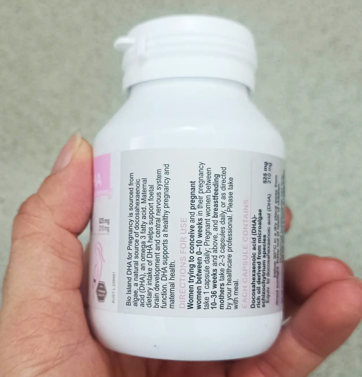 Viên uống Bio island DHA For Pregnancy 60 viên của Úc Bổ sung DHA cho bà bầu Bio Island DHA for Pregnancy 60 viên