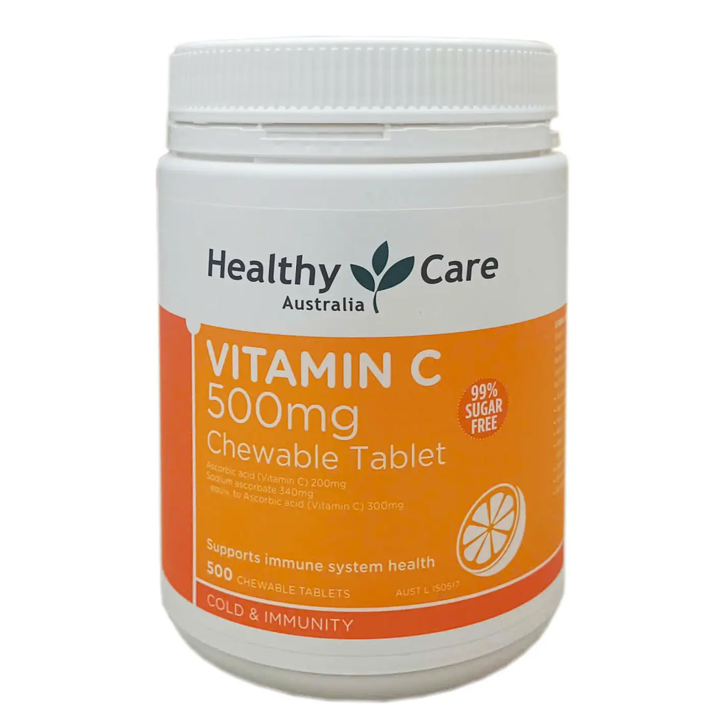 Viên ngậm Vitamin C Healthy Care 500mg 500 viên của Úc Bổ sung Vitamin C Healthy Care 500mg 500 viên nhai – Hàng Úc