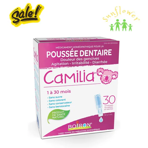 Muối uống giảm đau mọc răng Camilia 30 ống của Canada