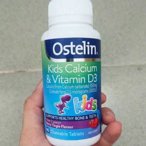 Canxi D3 Ostelin Kid dạng kẹo 90 viên cho bé 2-13 tuổi