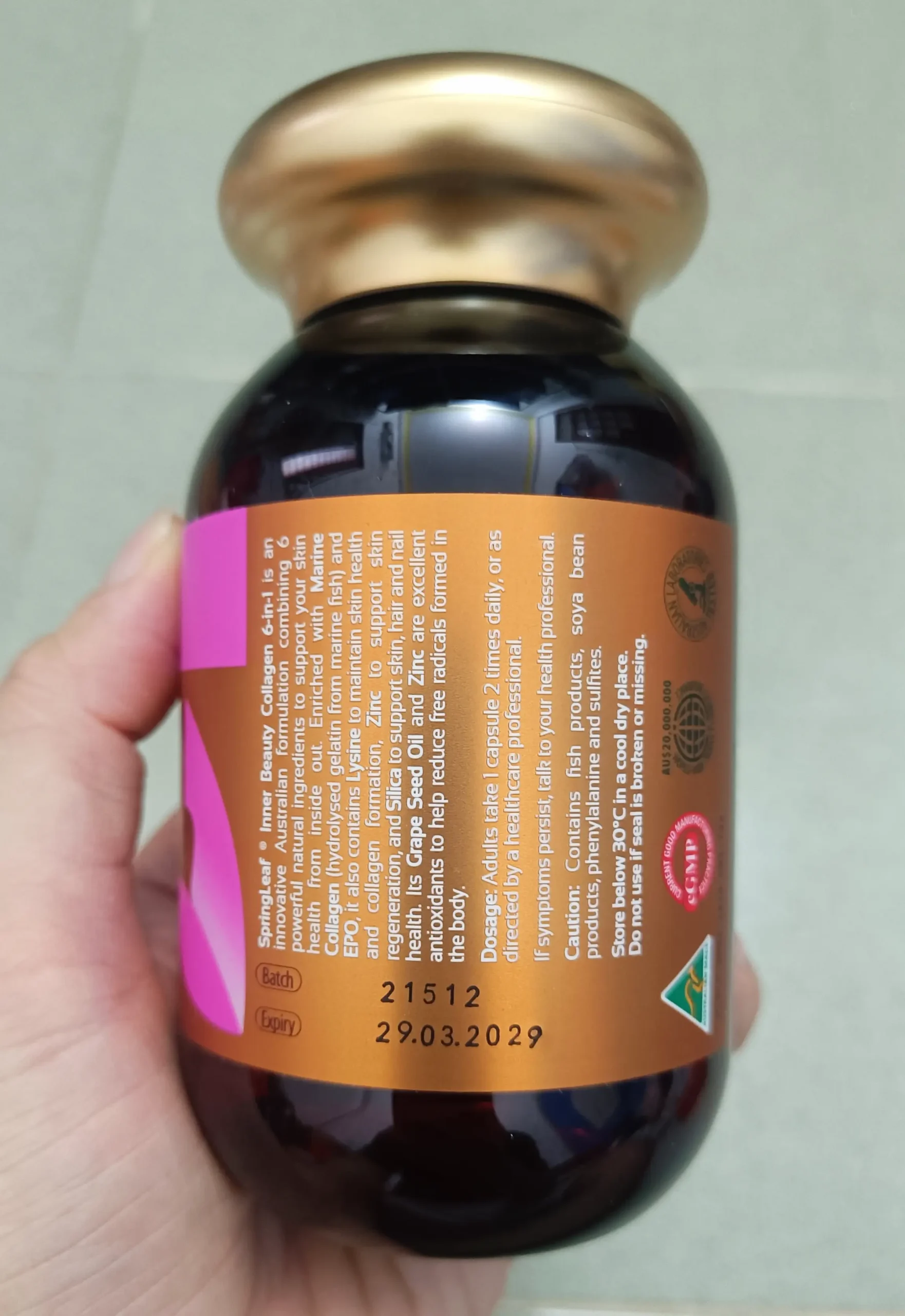 Viên uống Collagen 6 in 1 Spring Leaf 90 viên của Úc Collagen 6 in 1 SpringLeaf 90 viên của Úc