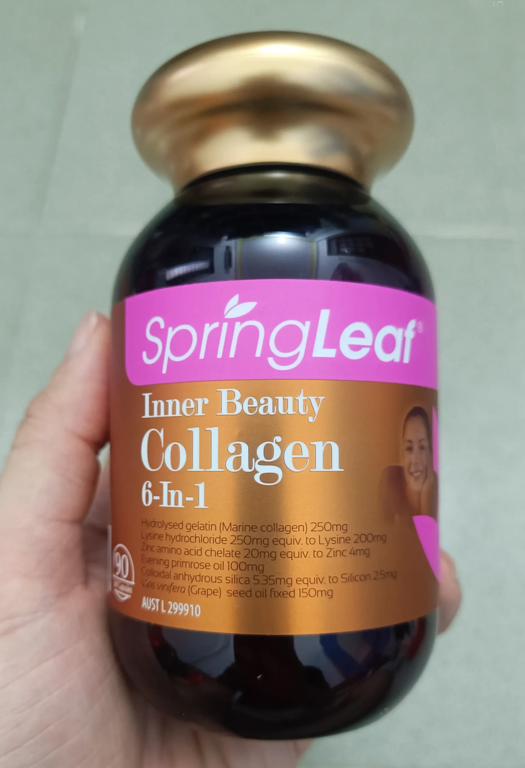 Viên uống Collagen 6 in 1 Spring Leaf 90 viên của Úc Collagen 6 in 1 SpringLeaf của Úc 90 viên