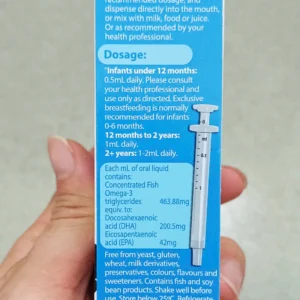 Dha giọt Nature’s Way Kids Smart DHA Drops 20ml của Úc DHA Drop Natures Way Kids Smart 20ml dành cho bé từ 1 tháng