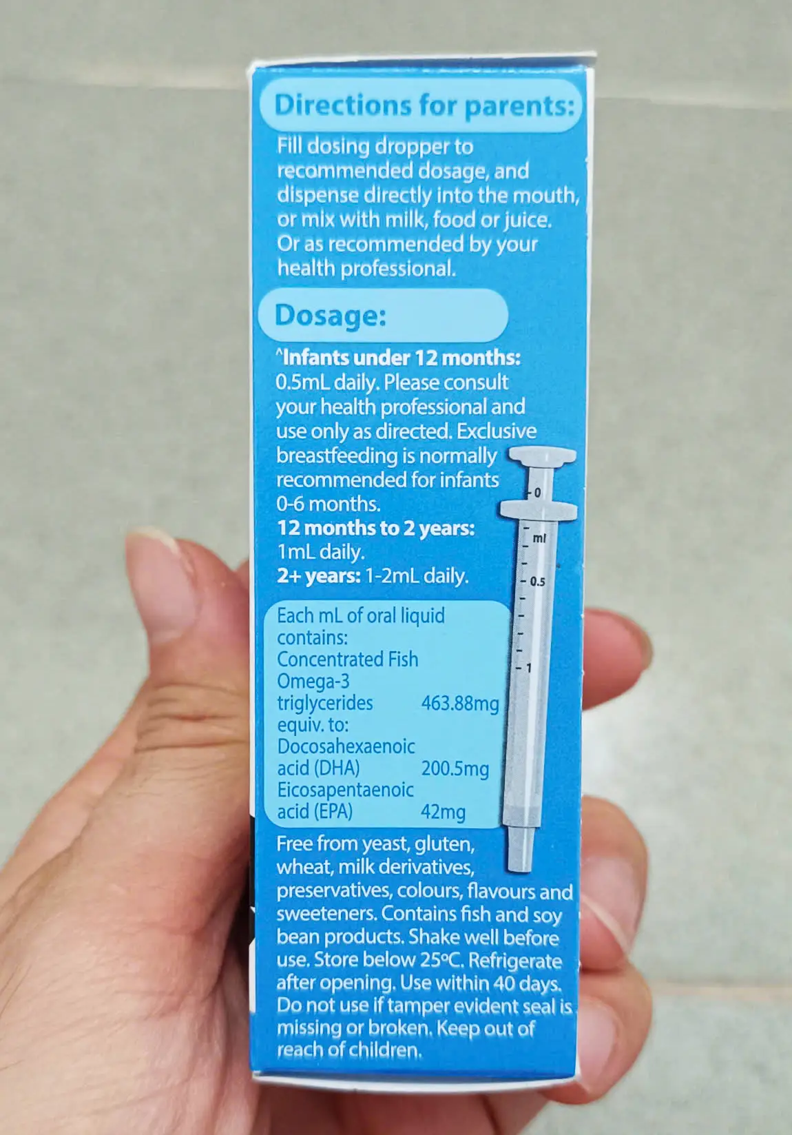 Dha giọt Nature’s Way Kids Smart DHA Drops 20ml của Úc DHA Drop Natures Way Kids Smart 20ml dành cho bé từ 1 tháng
