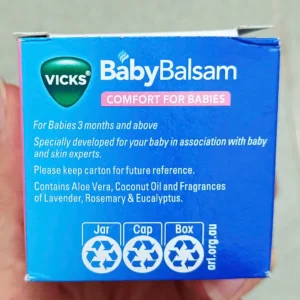 Dầu ấm ngực Vick Baby Balsam Comfort For Babies 50g của Đức Dầu Bôi Giữ Ấm Giảm Ho Cho Trẻ Vicks Baby Balsam Của Đức