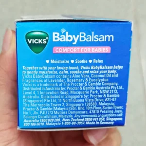 Dầu ấm ngực Vick Baby Balsam Comfort For Babies 50g của Đức Dầu ấm ngực Vick Baby Balsam của Đức giảm ho cho bé