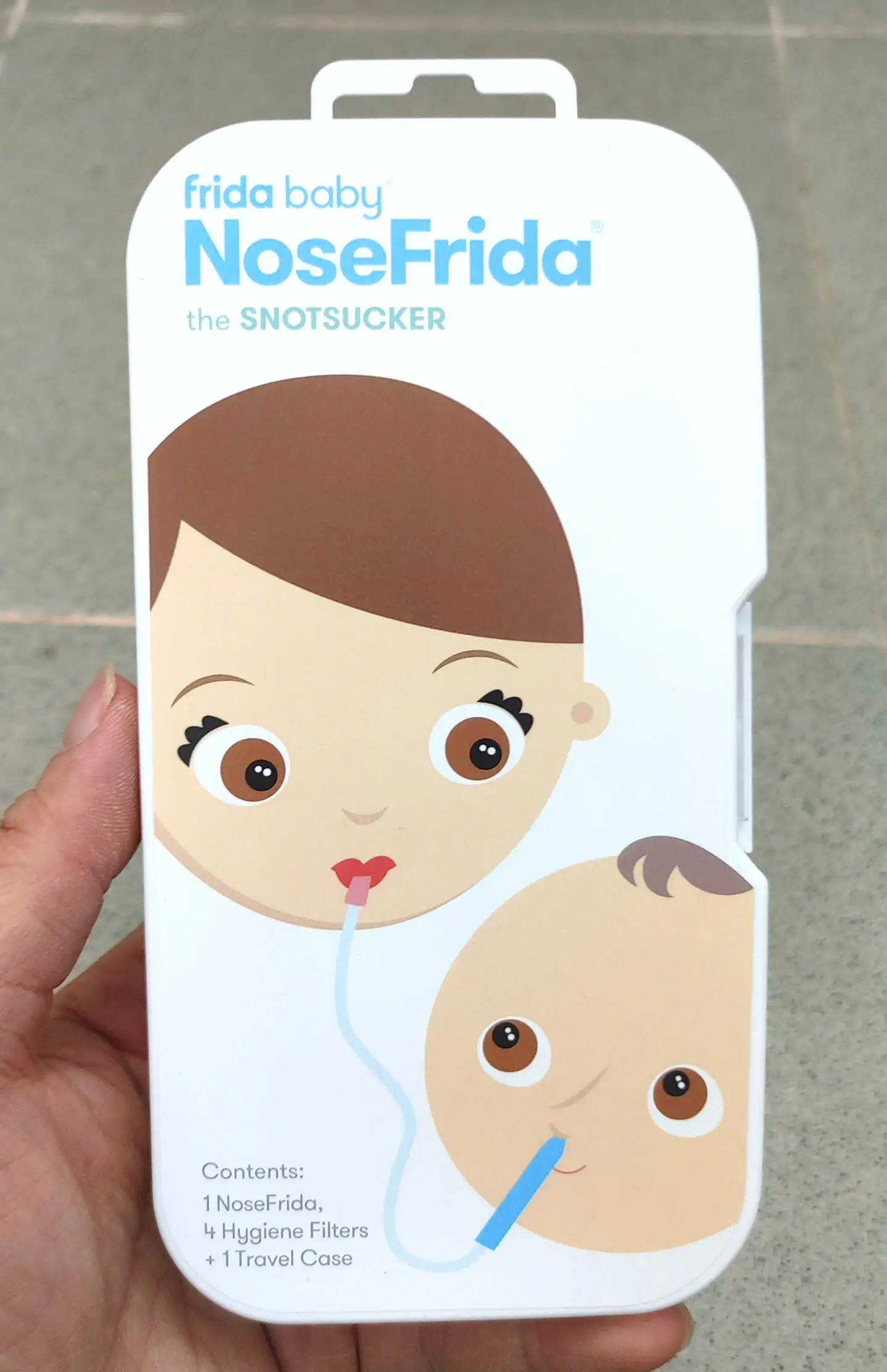 Dụng cụ hút mũi Nosefrida cho bé của Thụy Điển Dụng cụ hút mũi NoseFrida Thụy Điển cho bé từ 0 tháng tuổi