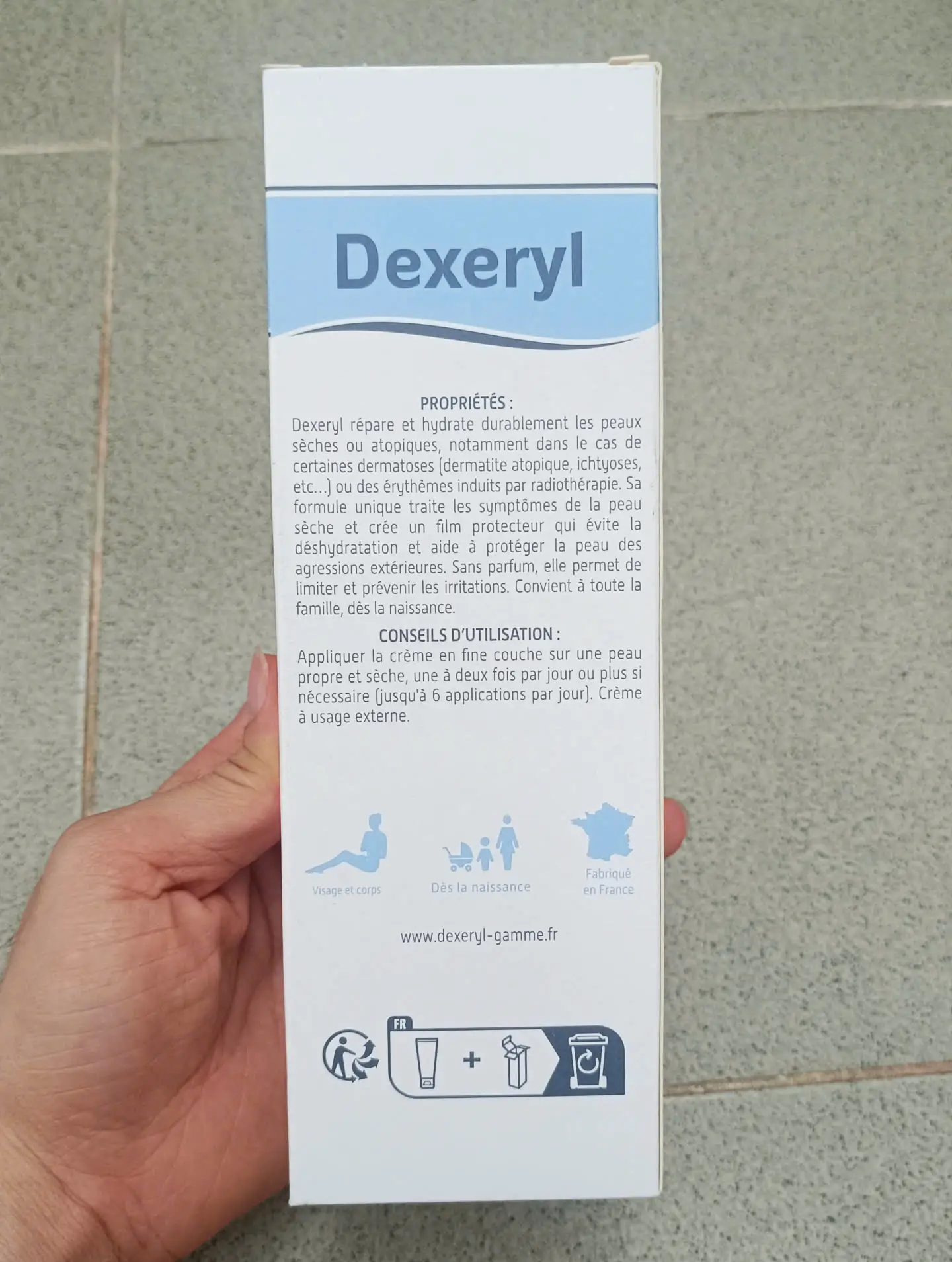 Kem nẻ Dexeryl 250g của Pháp Kem Dexeryl Crème của Pháp dưỡng da, trị nẻ chàm cho mẹ và bé tuýp 250g