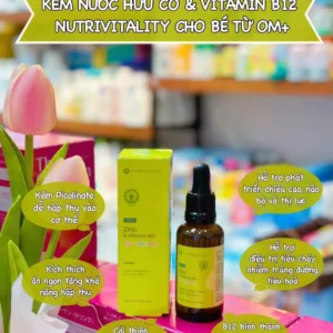 Kẽm Nutrivitality Zinc Vitamin B12 30ml Anh dạng giọt (bé từ sơ sinh)