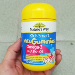 Kẹo gum Nature’s Way Kids Smart Vita Gummies Omega 3 DHA Fish Oil Trio 60 viên của Úc Kẹo dẻo Nature's Way Kids Smart Vita Gummies Omega-3 60 viên của Úc