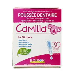 Muối uống Camilia Boiron giảm đau do mọc răng cho bé từ 1 tháng tuổi Canada 30 ống