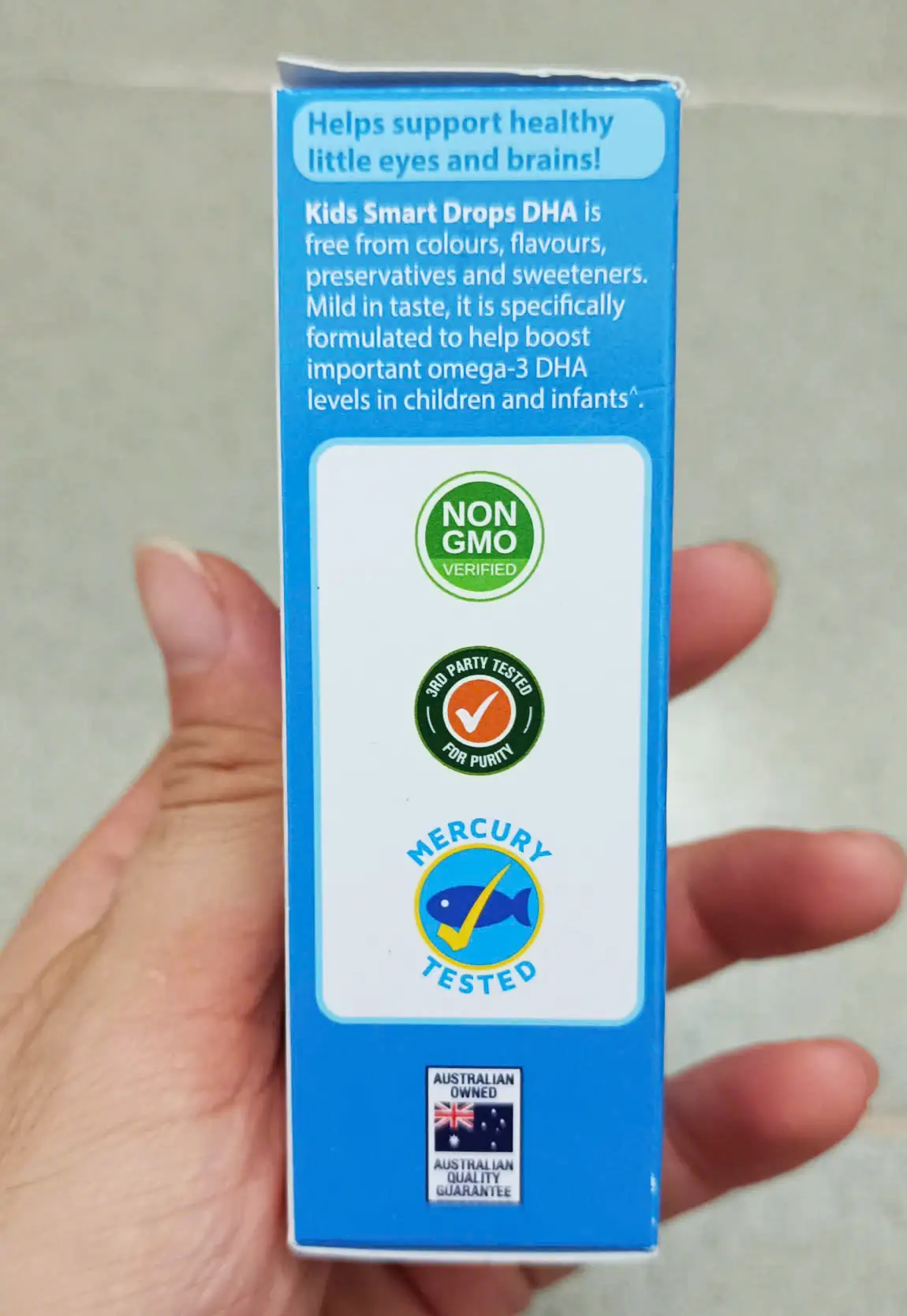 Dha giọt Nature’s Way Kids Smart DHA Drops 20ml của Úc Nature's Kids Smart Drops DHA bổ sung DHA dạng nhỏ giọt cho bé