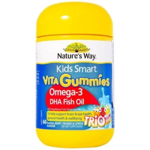 Nature's Way Omega3 DHA Fish Oil Kids Smart Vita Gummies 60 viên