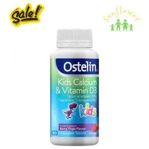 Viên nhai canxi cho bé Ostelin Kids Calcium & Vitamin D3 90 viên của Úc