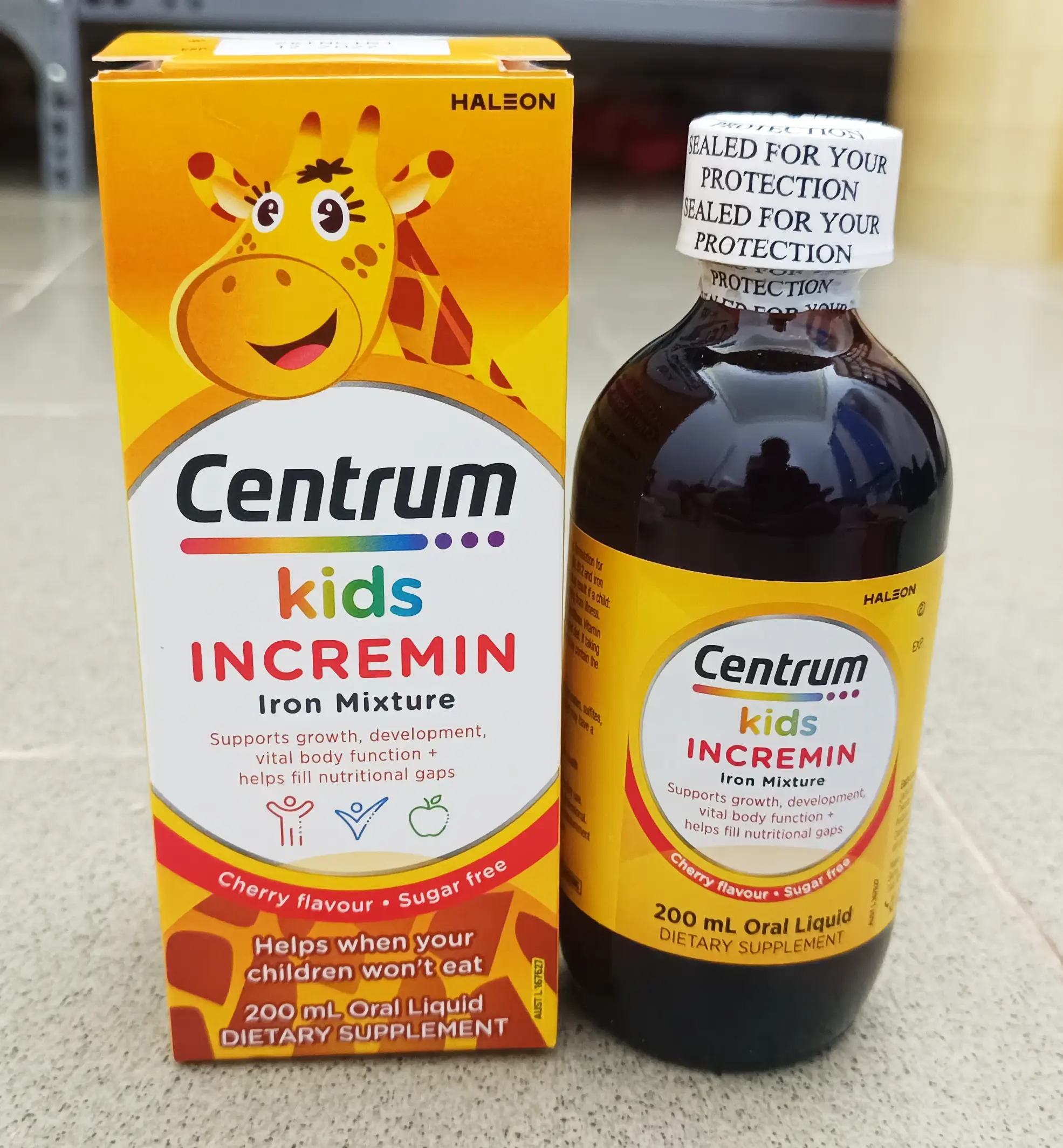 Siro cho trẻ biếng ăn Centrum Kid Incremin 200ml của Úc Siro Centrum Kids Incremin iron mixture Úc 200ml