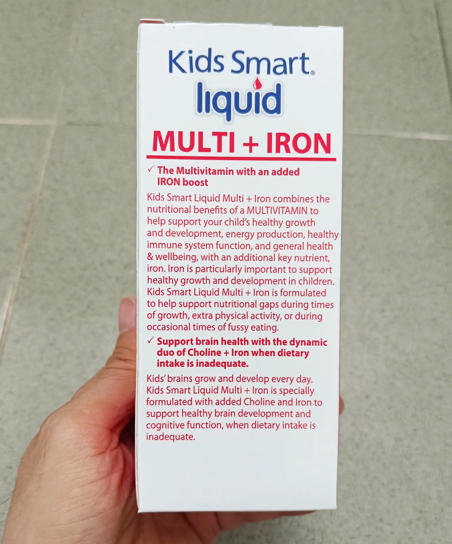 Siro sắt Smart Liquid Multi + Iron Nature's Way 200ml của Úc Siro sắt vitamin tổng hợp cho bé Nature’s Way Kids Smart Liquid Multi Iron 200ml