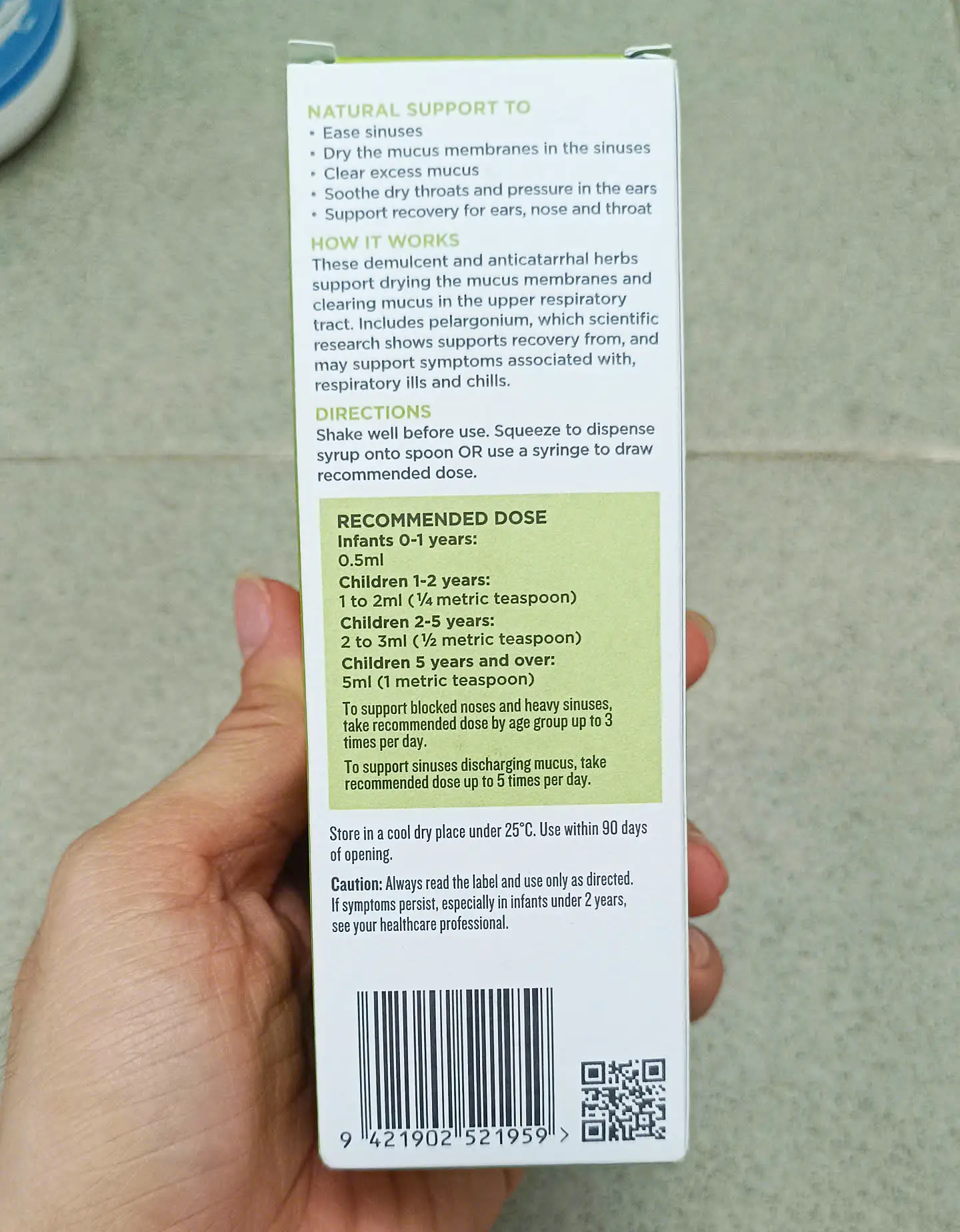 Siro tăng đề kháng tai mũi họng Harker Herbals Children's Ear Nose & Throat Herbal 150ml Siro tai, mũi, họng Harker Herbals xanh lá vị Bạc hà 150ml (0-12Y)