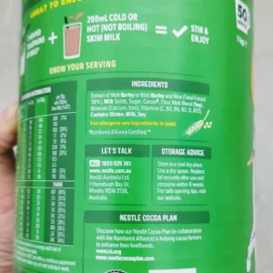 Sữa Milo Úc 1kg cho bé từ 2 tuổi Sữa Milo 1kg Úc