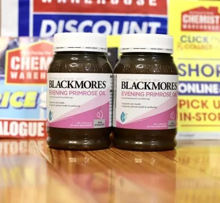 Viên uống hoa anh thảo Blackmores Evening Primrose Oil 190 viên của Úc Tinh dầu hoa anh thảo Blackmores Evening Primrose Oil 190 viên