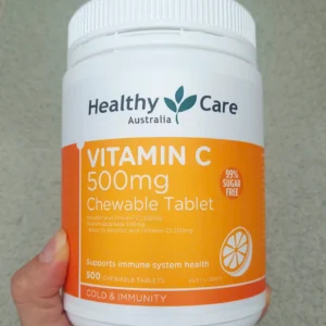 Viên ngậm Vitamin C Healthy Care 500mg 500 viên của Úc Viên nhai Vitamin C 500mg Healthy Care hộp 500 viên Úc
