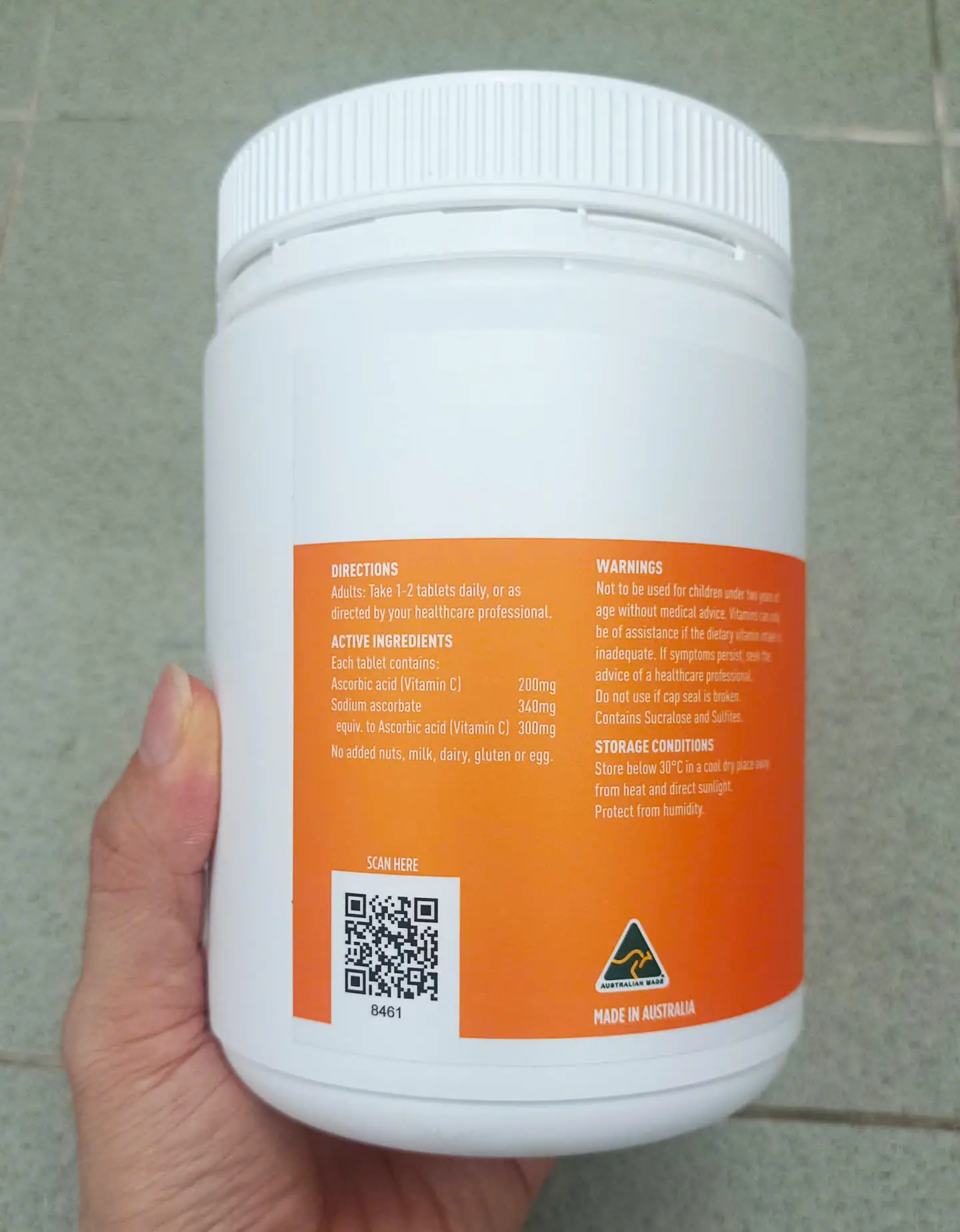 Viên ngậm Vitamin C Healthy Care 500mg 500 viên của Úc Viên Nhai Bổ Sung Vitamin C Chewable Healthy Care 500mg 500 viên, Hàng Úc