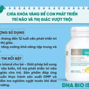 Viên bổ sung DHA cho trẻ em Bio Island DHA For Kids Úc