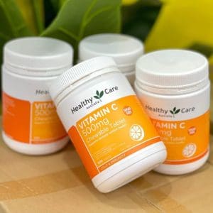 Viên ngậm Vitamin C Healthy Care 500mg 500 viên của Úc