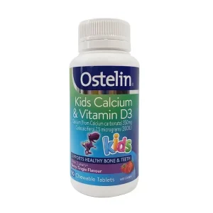 Viên nhai Ostelin Kids Calcium & Vitamin D3 cho bé 90 viên
