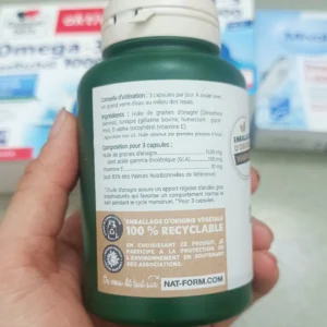 Tinh dầu hoa anh thảo Pháp Nat & Form Huile D'Onagre 200 viên Viên tinh dầu hoa anh thảo Nat & Form Huile D'Onagre Pháp