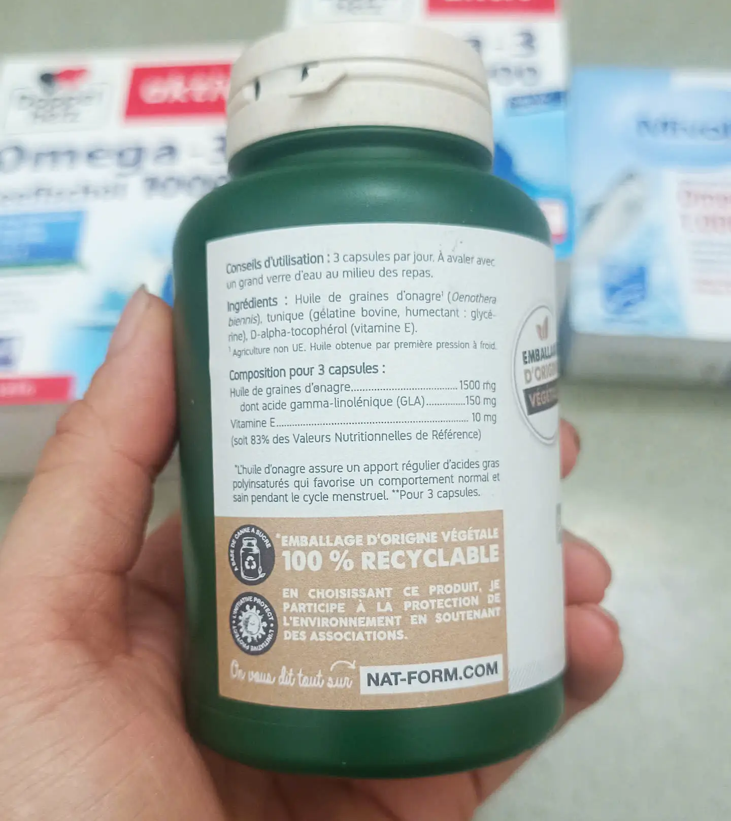 Tinh dầu hoa anh thảo Pháp Nat & Form Huile D'Onagre 200 viên Viên tinh dầu hoa anh thảo Nat & Form Huile D'Onagre Pháp