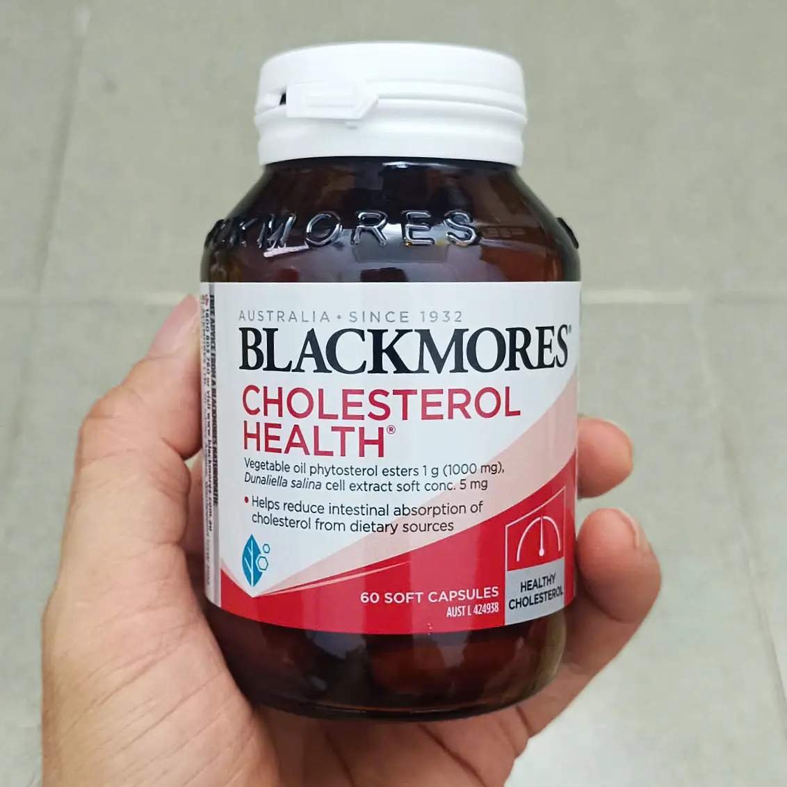Viên uống giảm mỡ máu Blackmores Cholesterol Health 60 viên của Úc Viên uống Blackmores Cholesterol 60 viên Hỗ trợ cân bằng Cholesterol, giảm mỡ máu