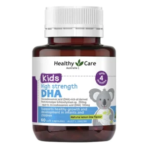 Viên uống DHA Healthy Care Kids High Strength phát triển trí não, bổ mắt