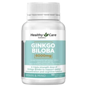 Viên uống Healthy Care Ginkgo Biloba 6000mg 60 viên bổ não Úc