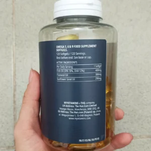 Viên uống Omega 3-6-9 MyVitamins lọ 120 viên của Anh