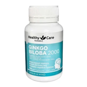 Viên uống bổ não Ginkgo Biloba 2000mg Healthy Care 110 capsules của Úc