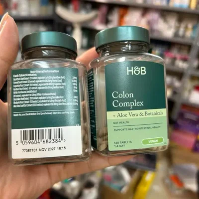 Thải độc ruột Aloe Vera Colon Cleanse Holland & Barrett 120 viên của Anh Viên uống thải độc Holland & Barrett Aloe Vera Colon Cleanse