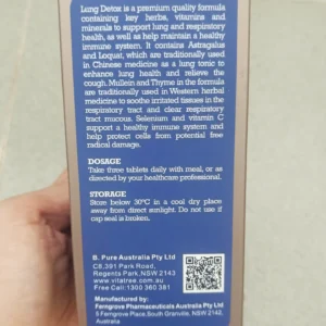 Viên uống thải độc phổi Vitatree Lung Detox 60 viên của Úc
