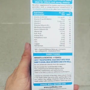 Vitabiotics Wellbaby Multi-Vitamin Liquid chai 150ml của Anh