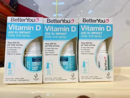 Vitamin D3 Dlux BetterYou dạng xịt 15ml của Anh Vitamin D dạng xịt Better You Dlux Vitamin D3 cho bé