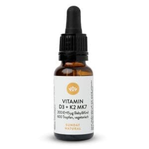 Vitamin D3 + K2 Mk7 200IE Sunday Natural 20ml của Đức