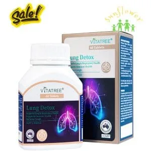 Viên uống thải độc phổi Vitatree Lung Detox 60 viên của Úc