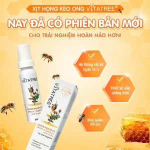 Xịt họng keo ong Vitatree Super Propolis Spray Complex with Honey 30ml