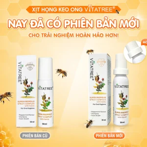Xịt keo ong Vitatree Super Propolis Spray Complex with Honey 30ml của Úc