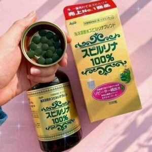 tảo xoắn spirulina nhật bản hộp 2200 viên mác đỏ