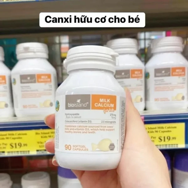 Bio Island Milk Calcium - Viên uống bổ sung canxi cho bé