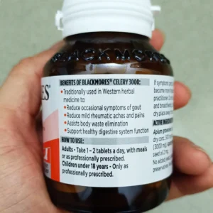Blackmores Celery 3000 phòng ngừa và hỗ trợ điều trị Gout