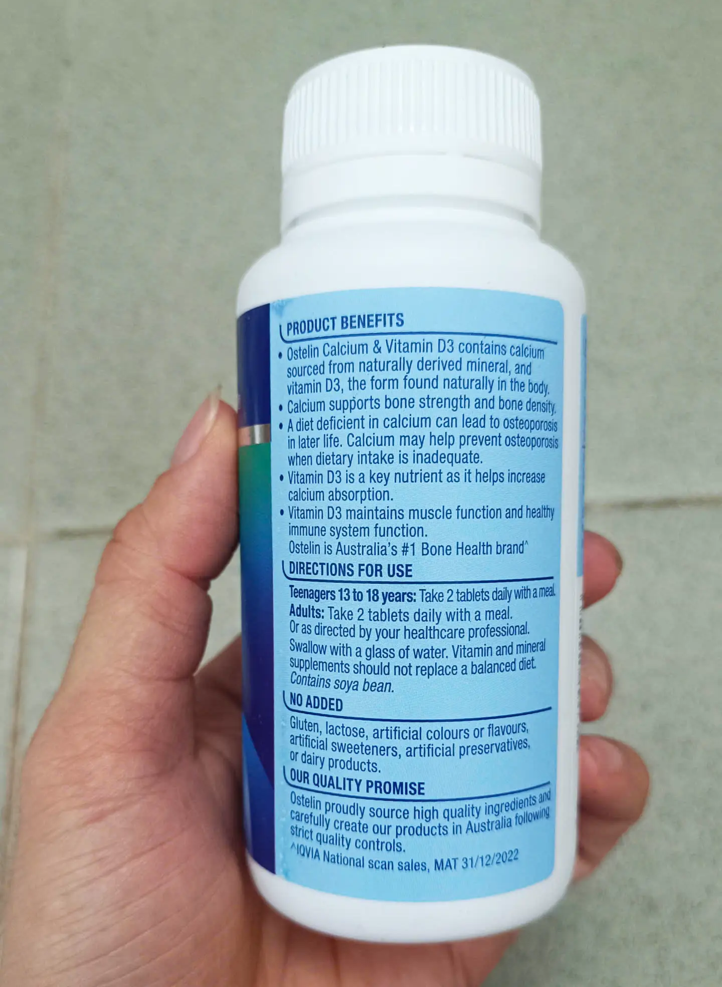 Canxi bầu Ostelin Calcium & Vitamin D3 130 viên của Úc Canxi Ostelin Calcium & Vitamin D3 cho bà bầu 130v